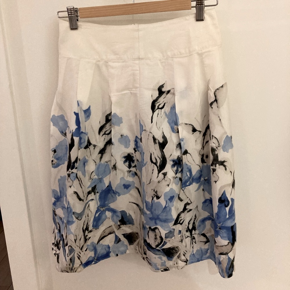 Watercolour print skirt